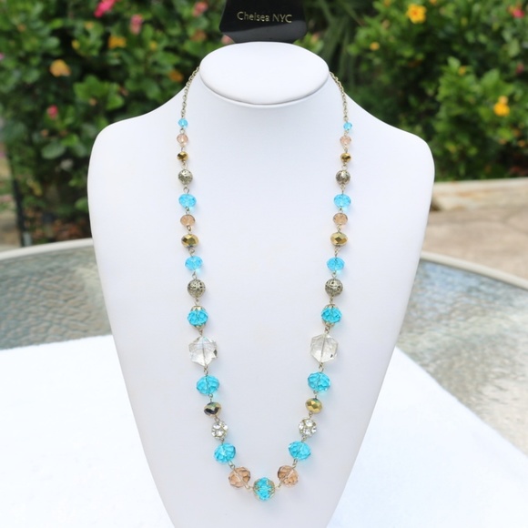 Elegant Boho Necklace Single Strand Crystal Bead - Picture 7 of 7